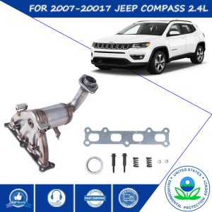 Catalytic Converter Compatible with 2007-2017 Jeep Compass/Patriot, 2007-2008 Dodge Caliber 2.4L Catalytic Convertor High Performance